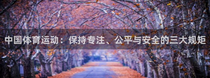 飞速体育直播nba直播：中国体育运动：保持专注、公平与安全的三大规矩